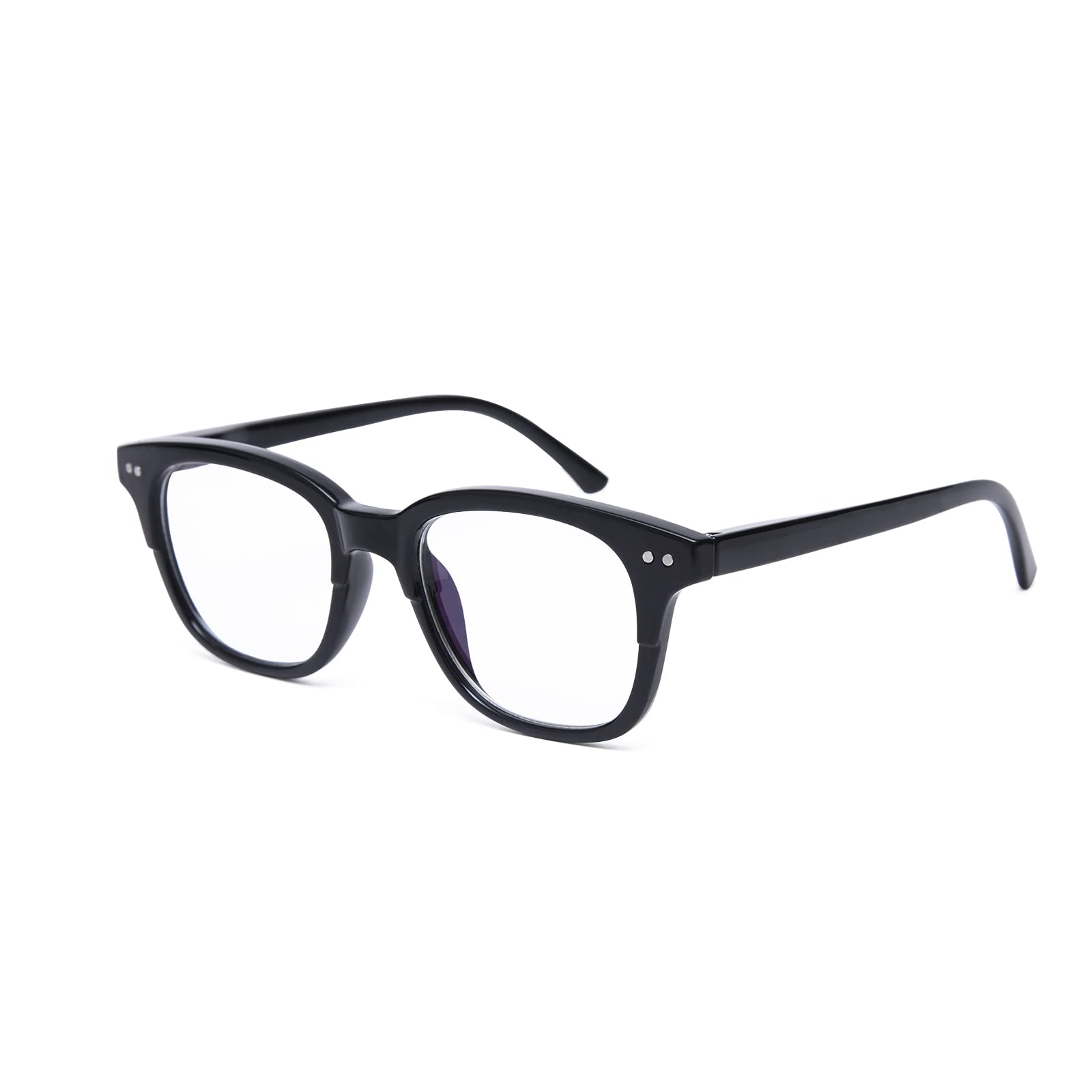 LUFF 2Pcs Retro Reading Glasses HD Ultra-clear Comfortable Round Spring Hinges Frame Readers For Women Men