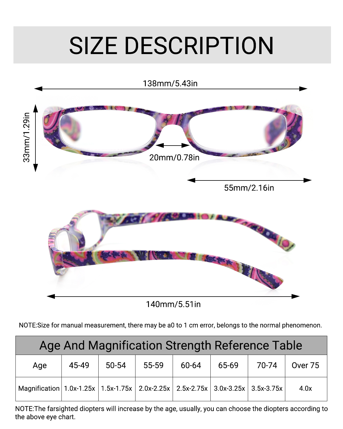 Luff Reading Glasses For Women Blue Light Blocking4 Pairs 4 Color Ele 8675