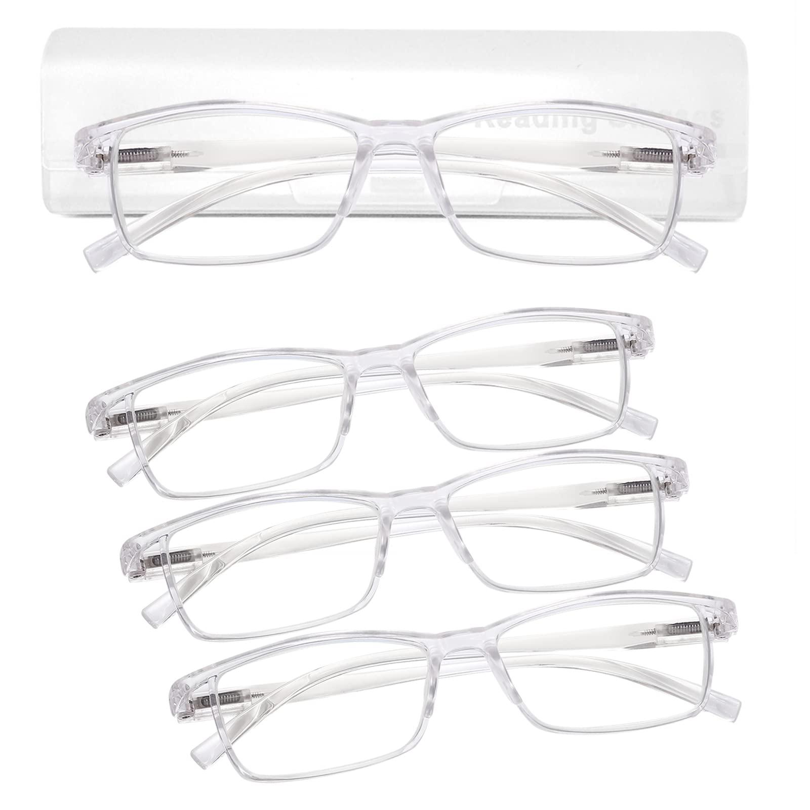 LUFF 4Pcs Anti-Blue-ray Reading Glasses Portable Ultra-Light Readers