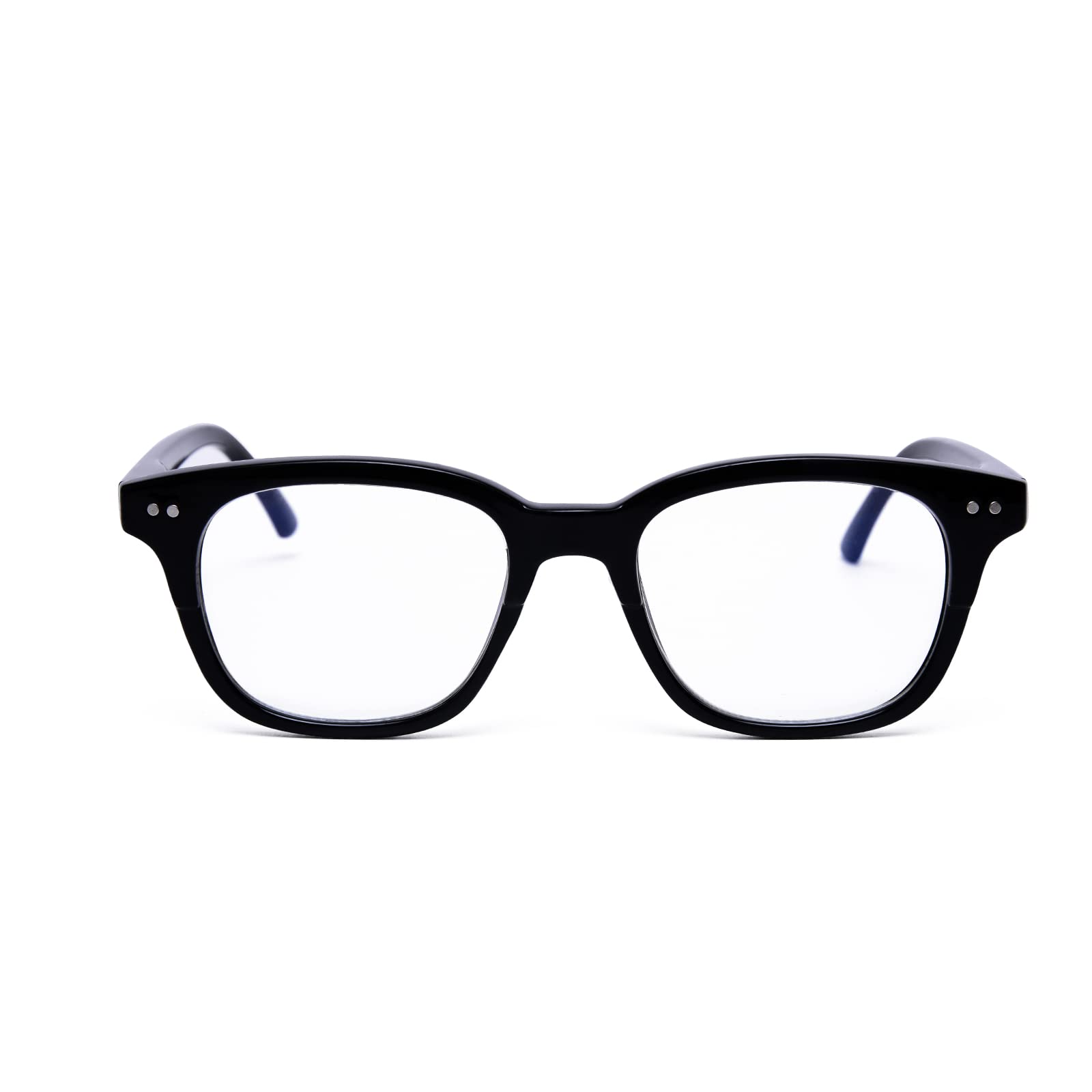 LUFF 2Pcs Retro Reading Glasses HD Ultra-clear Comfortable Round Spring Hinges Frame Readers For Women Men