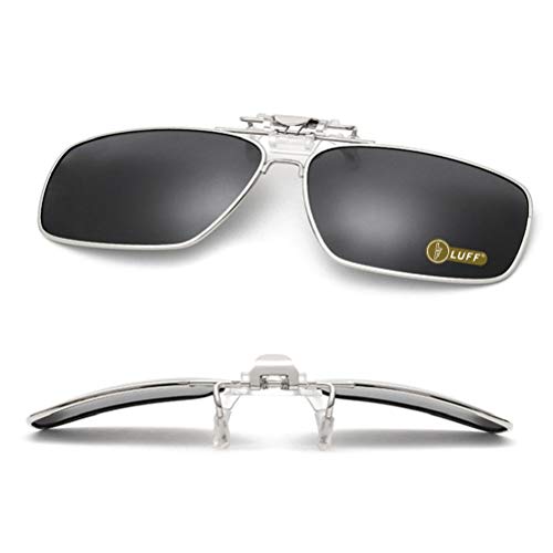 LUFF Polarized Clip-on Sunglasses Mens/Womens Flip-Up Sun Lenses fit Outdoor Sports