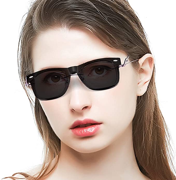 LUFF 2 Pcs Of Sunglasses Clips Night Vision Goggles Can Be Flipped,Convenient And Fast, Suitable For Sunny/Rainy/Fog Days