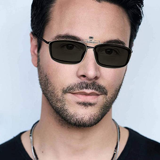 LUFF 2 Pcs Polarized Sunglasses Clips Night Vision Goggles Clip Metal Frame  