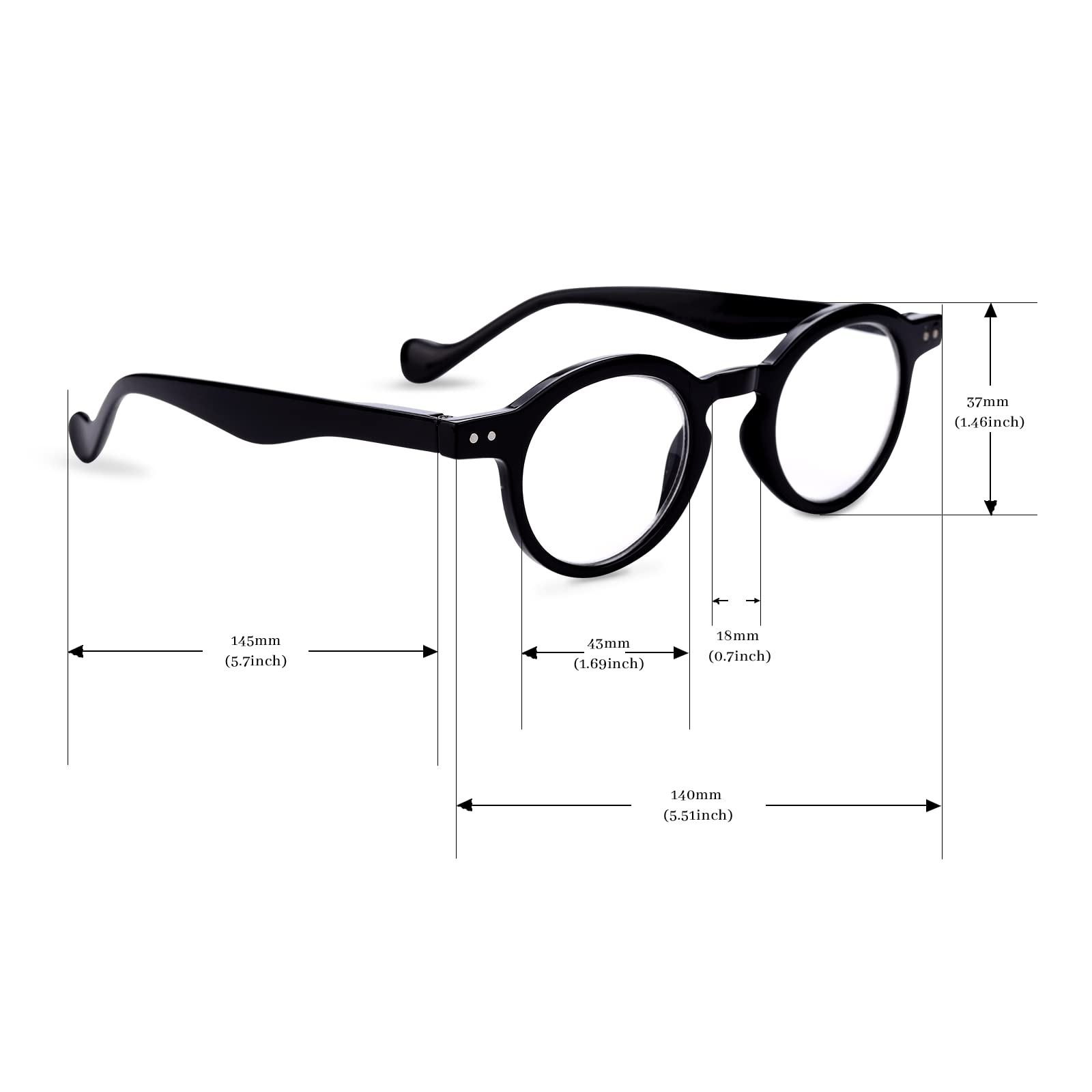 LUFF Ultra Light Reading Glasses Comfortable Ultra Clear Spring Hinge Men Women