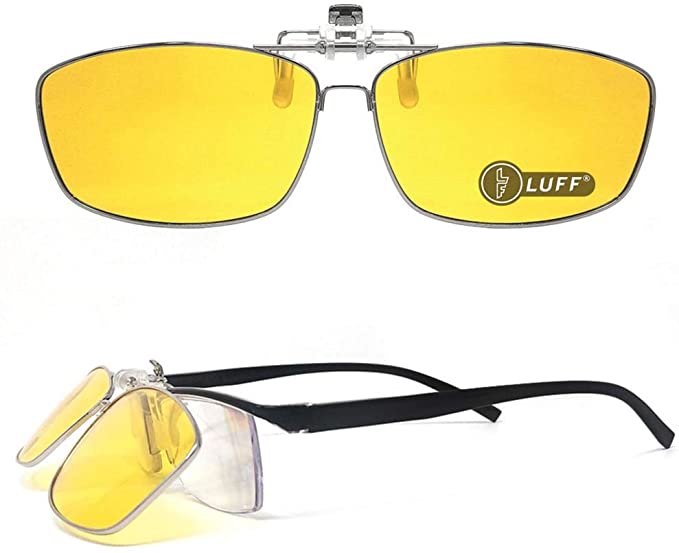 LUFF 2 Pcs Polarized Sunglasses Clips Night Vision Goggles Clip Metal Frame