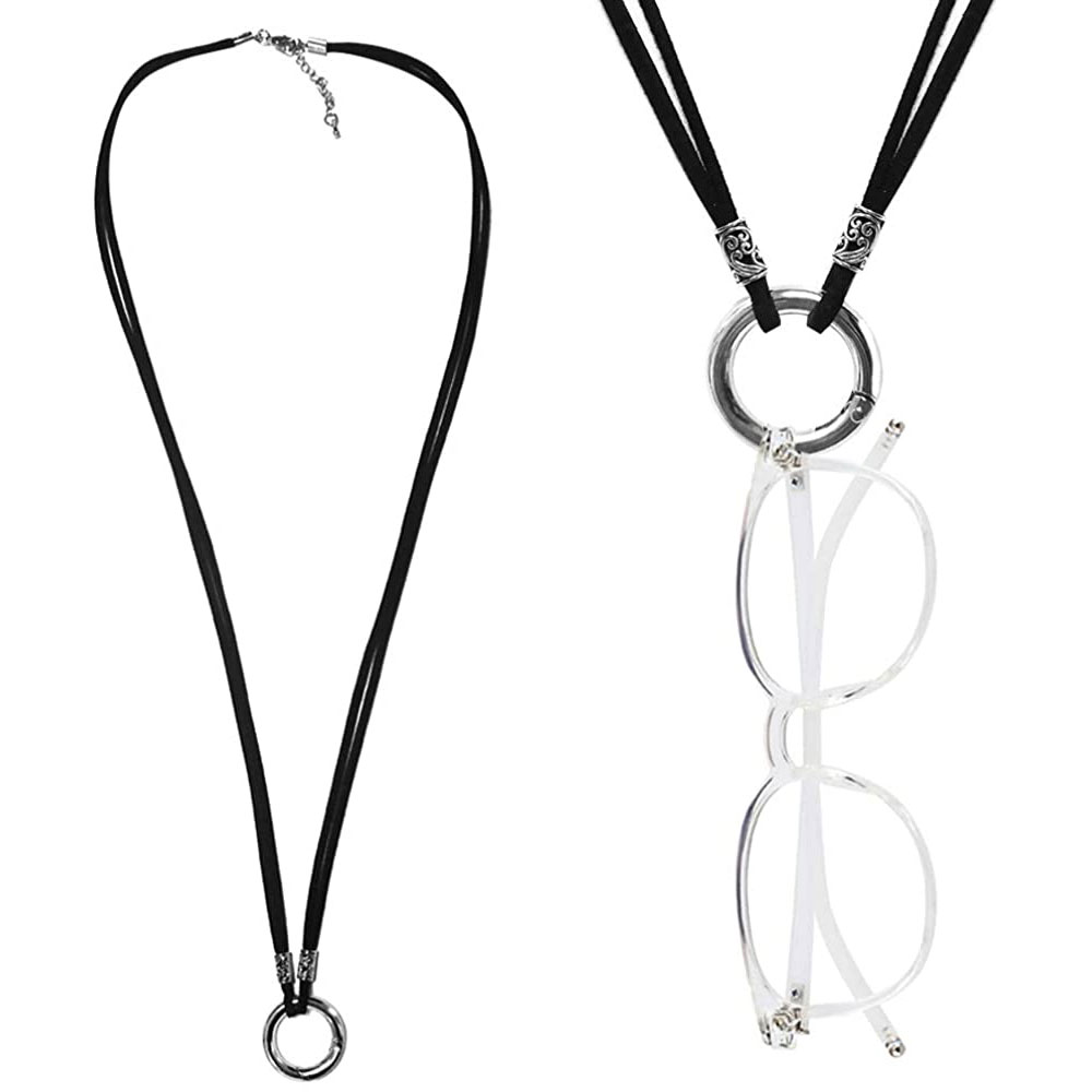 Eyeglass Necklace, Reading Glasses Holder, Multi-Function Metal Loop Necklace