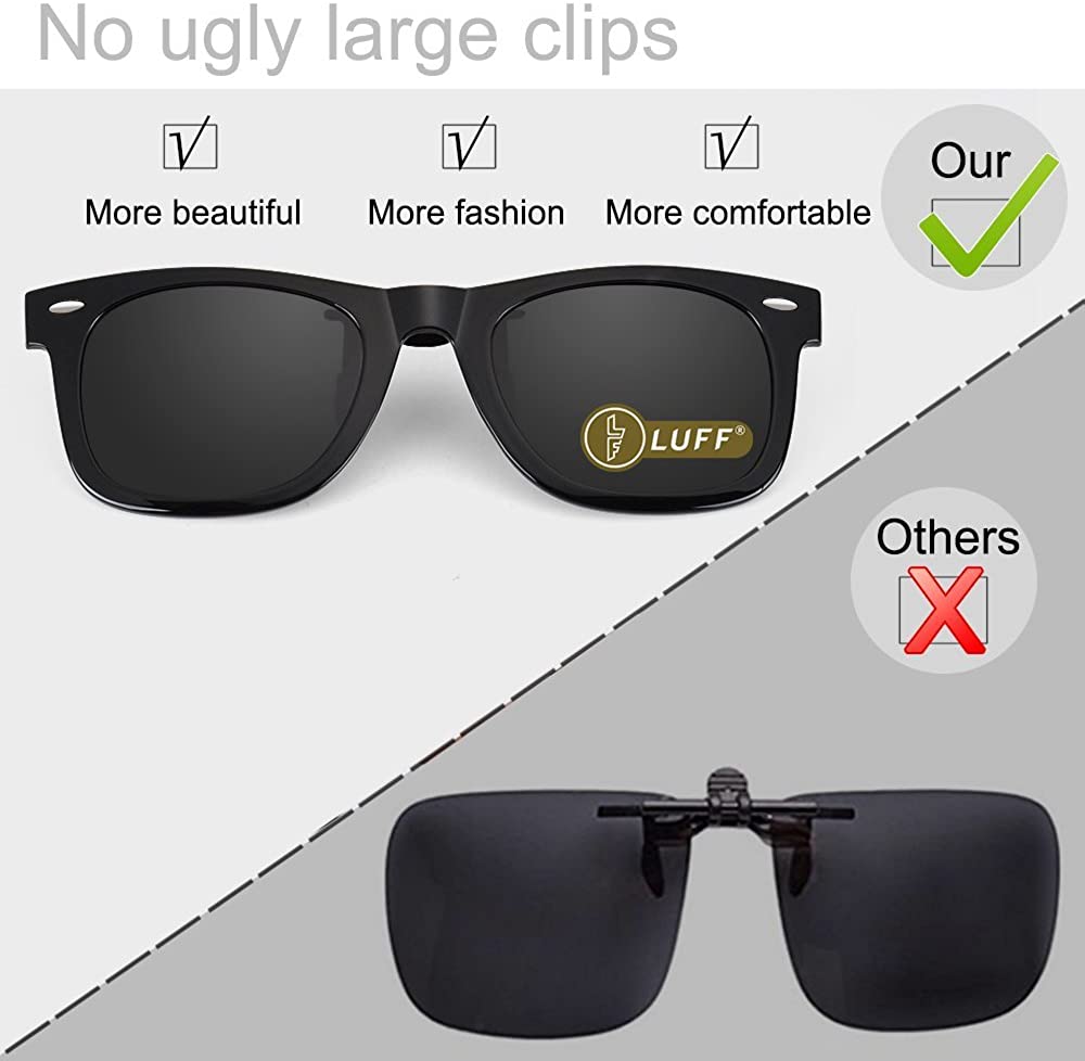 Polarization ClipOn Sunglasses Clips Flip up Myopic Sunglasses for