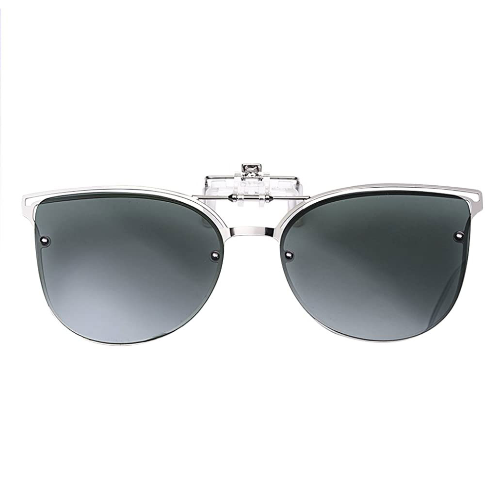 LUFF 2-Pair Polarized Unisex Clip on Sunglasses Flip