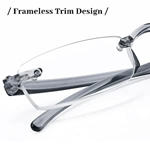 computer eyeglasses presbyopic glasses readers eyeglasses rimless reading glasses