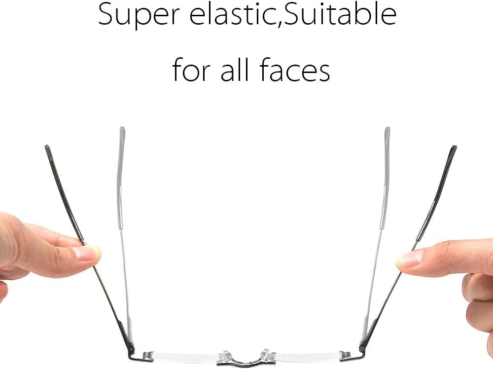 LUFF Portable Mini Reading Glasses Upgrade Lightweight Readers for Men and Women w/Pen Clip Tube Case