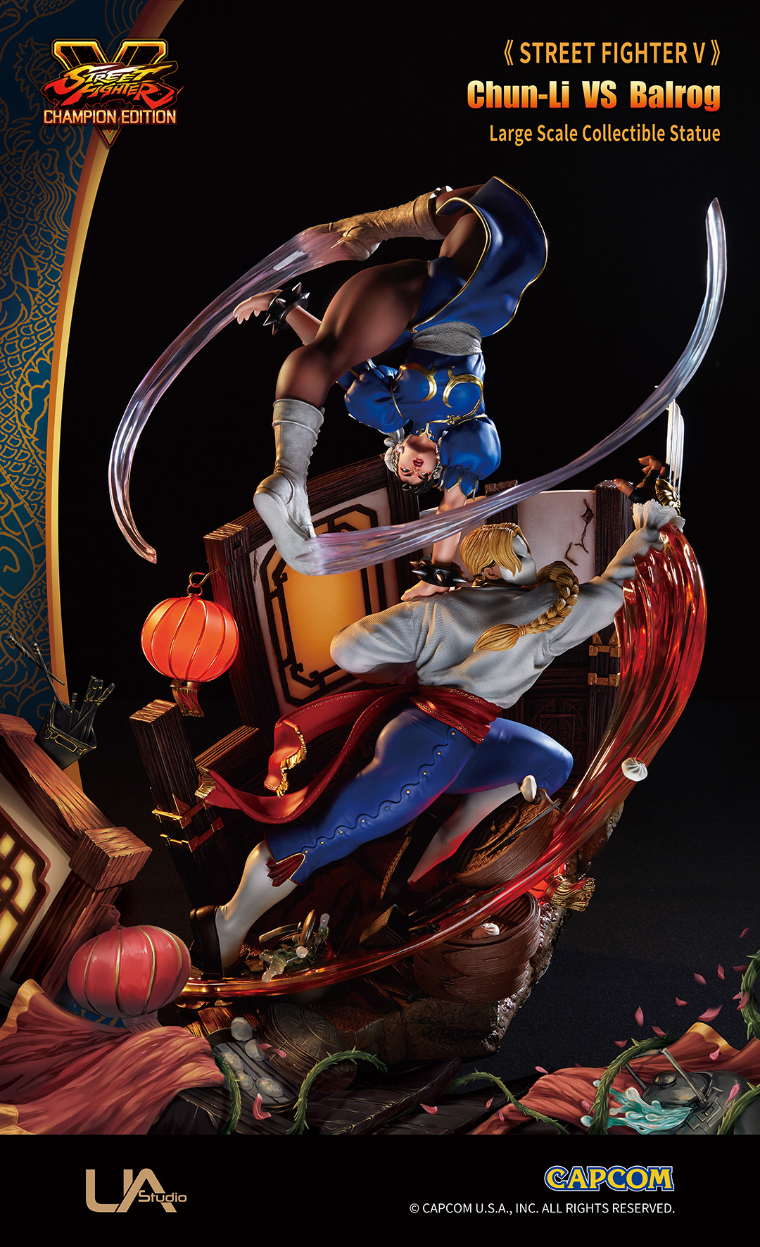 Unique Art "Street Fighter V" Authorized Statue Chun-Li VS Balrog