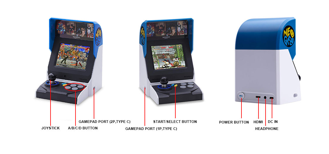 Neogeo Mini International Version, 40 Pre-Loaded Classic SNK Games,  Built-in Clearly 3.5”LCD Screen, HDMI and 2 Gamepad Ports