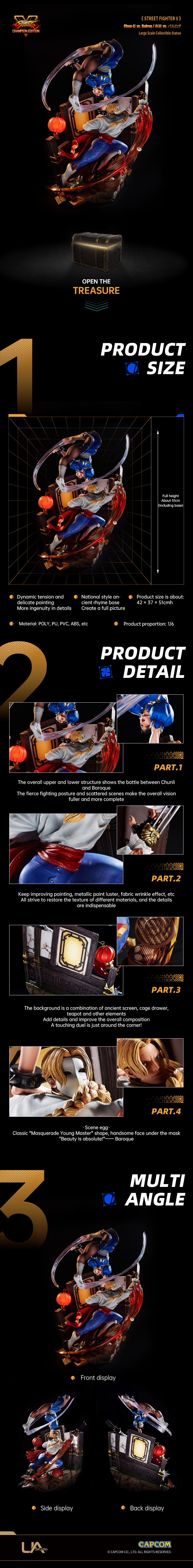 Street Fighter V Large Scale Statue Series Chun-Li VS Vega(Balrog