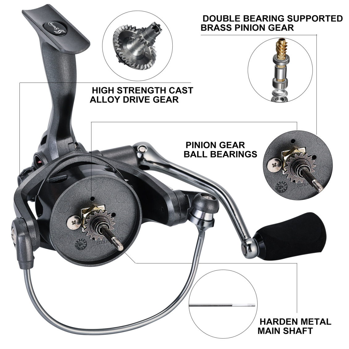 Sougayilang Spinning Reel 5.21/6.21 Light Smooth Shallow Spool