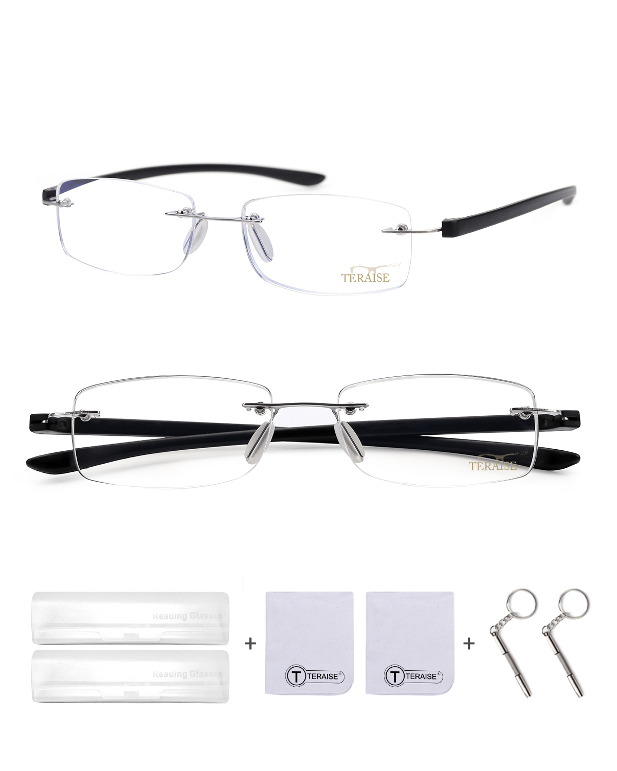 Business Frameless Reading Glasses model #5264522-TERAISE