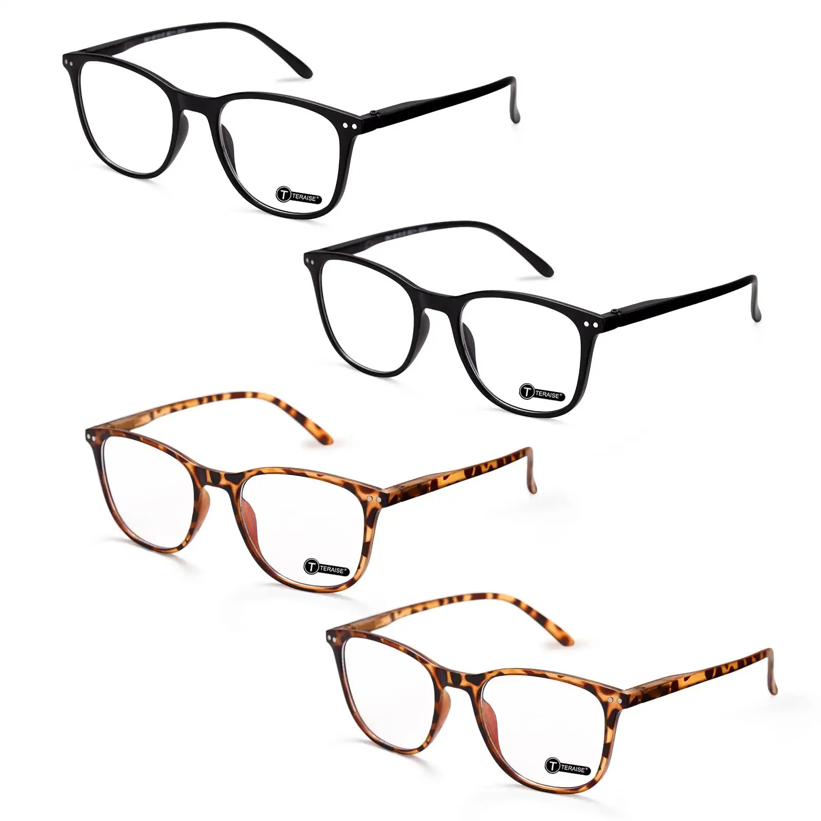 TERAISE Reading Glasses Ultralight Readers Women 2PCS Matte Computer Glasses 