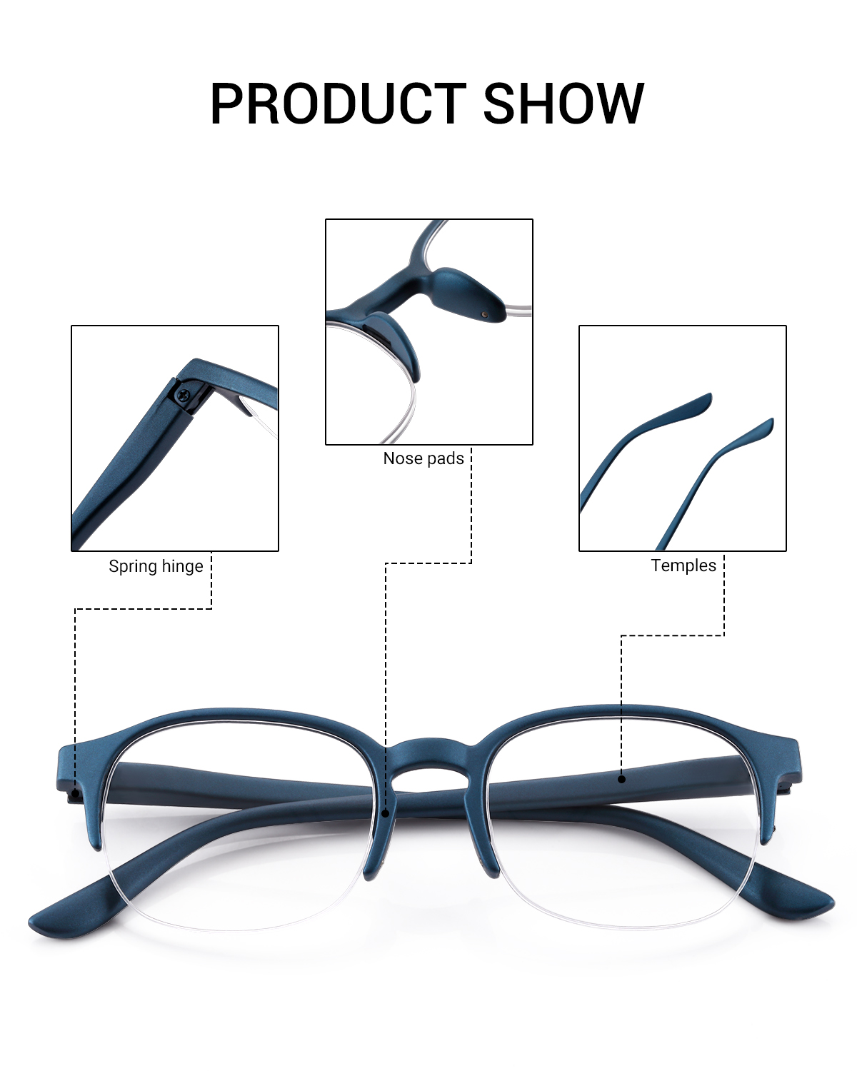 Readers Glasses Blue Light TERAISE Pairs Anti-blue Light AntiUV