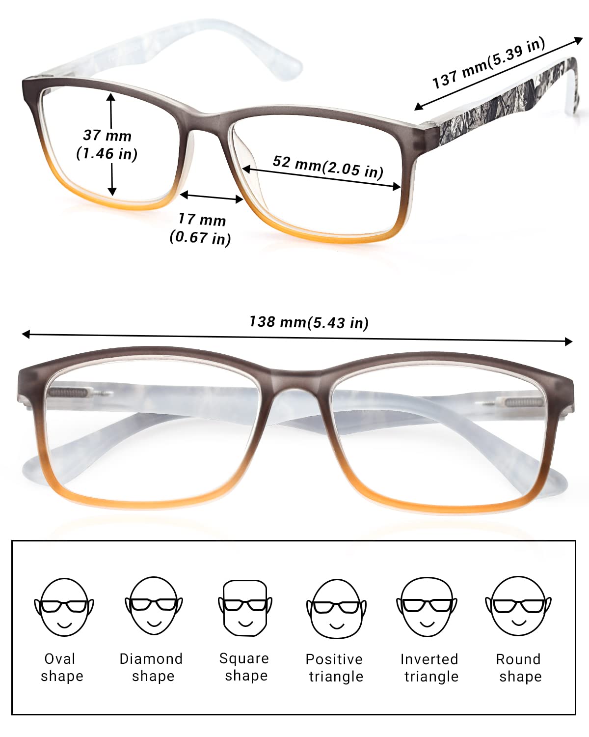 TERAISE Reading Glasses for Men and Women 4 Pairs Blue Light Blocking Reading Glasses Ultralight Readers with Spring Hinge-TERAISE