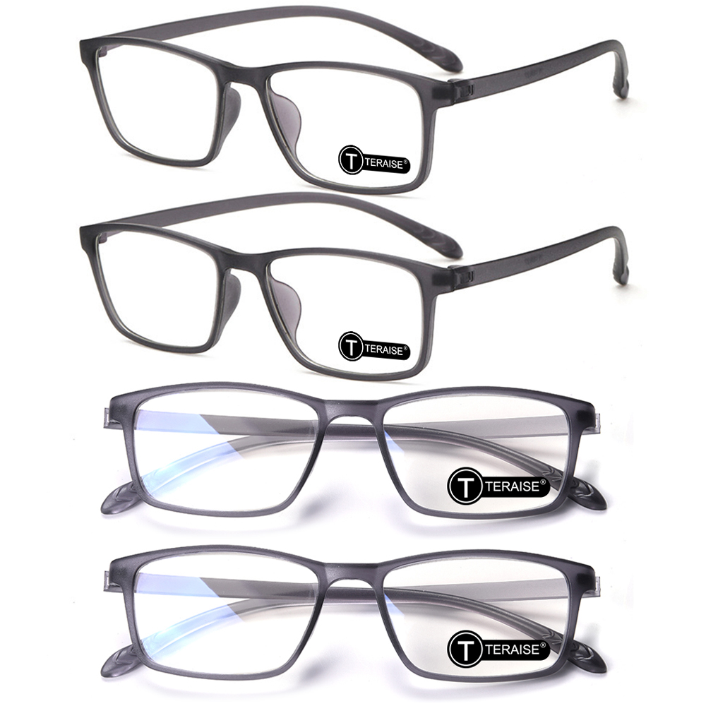 TERAISE 4-Pack Reading Glasses Blue Light Blocking Reader for Men Ultra-light-TERAISE