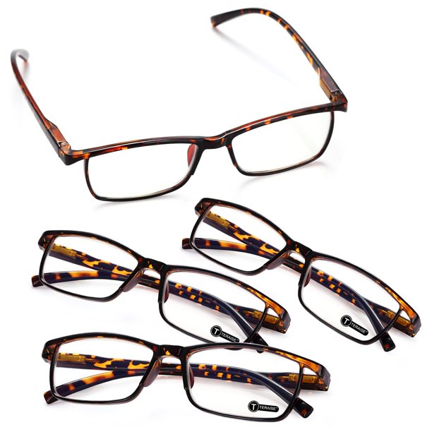 TERAISE 4PCS Fashion Anti-blue light Reading Glasses Men Women Computer Reader-TERAISE