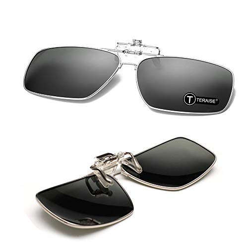 TERAISE Polarized Clip-on Sunglasses with Flip Up Function Suitable Driving Sports-TERAISE