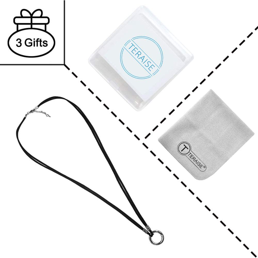 TERAISE Eyeglass Necklace Classic Fashion Metal Ring Sunglasses Necklace Glasses Holder Contains glasses cloth-TERAISE