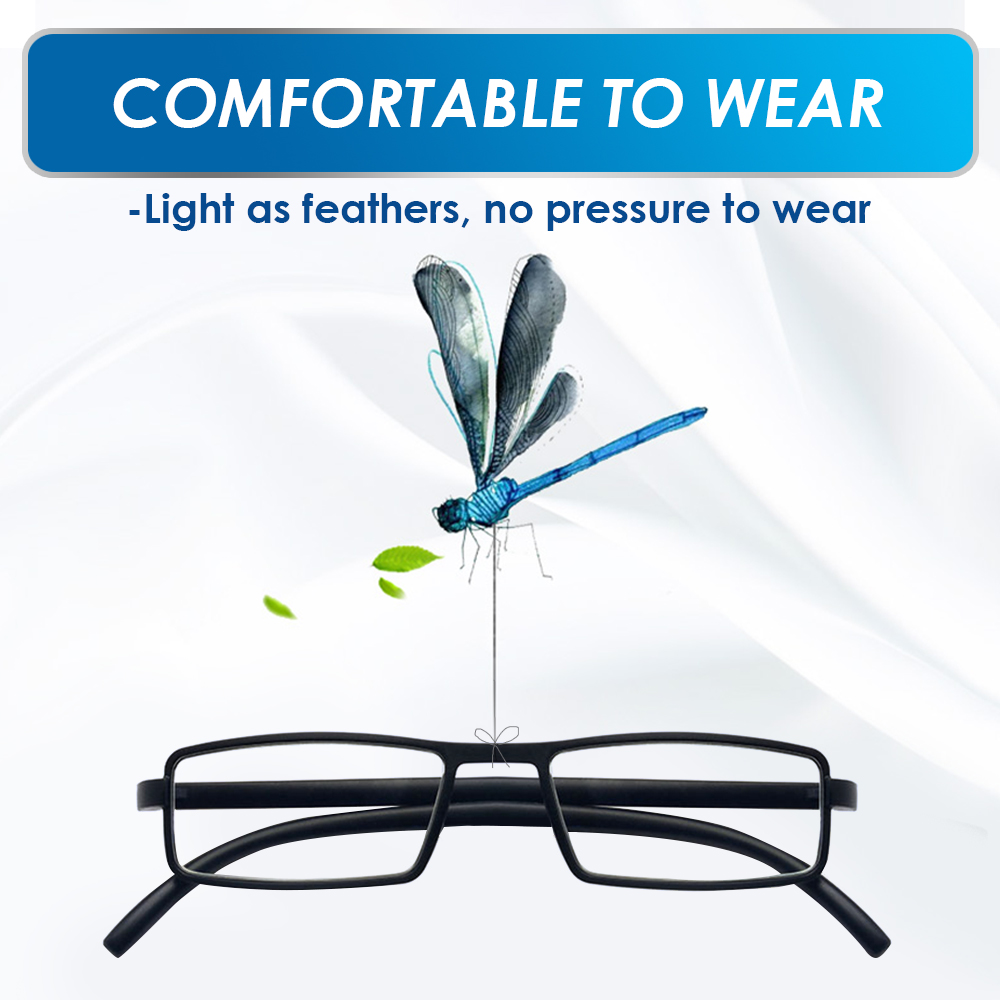 TERAISE 4-Pack Upgrade Reading Glasses Ultralight Reader Anti-blue Glasses-TERAISE