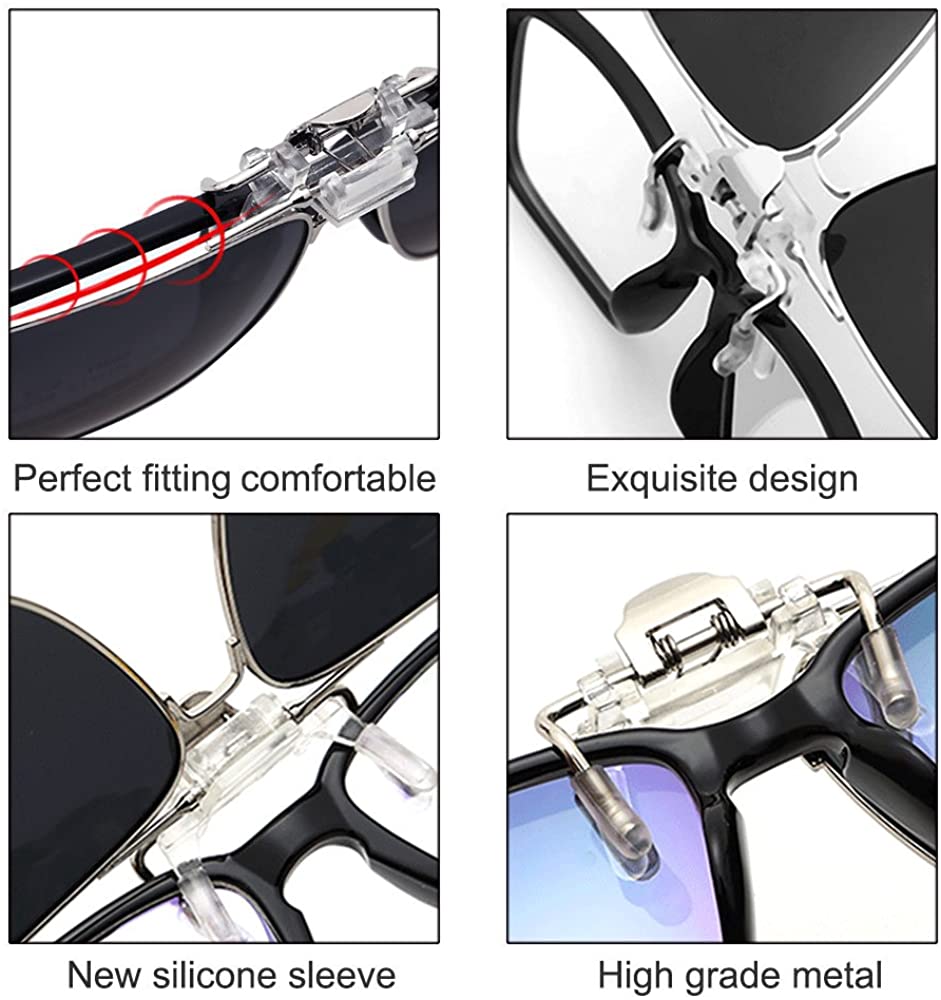 TERAISE Polarized Clip-on Sunglasses with Flip Up Function Suitable Driving Sports-TERAISE