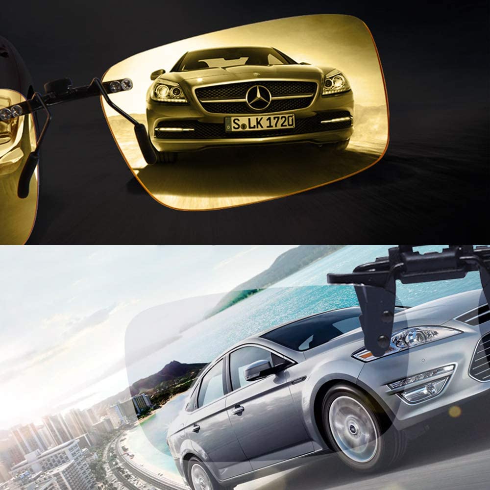 TERAISE Clip on Sunglasses 2-PCS/Day+Night Vision UV400 Flip-Up Sunglasses-TERAISE