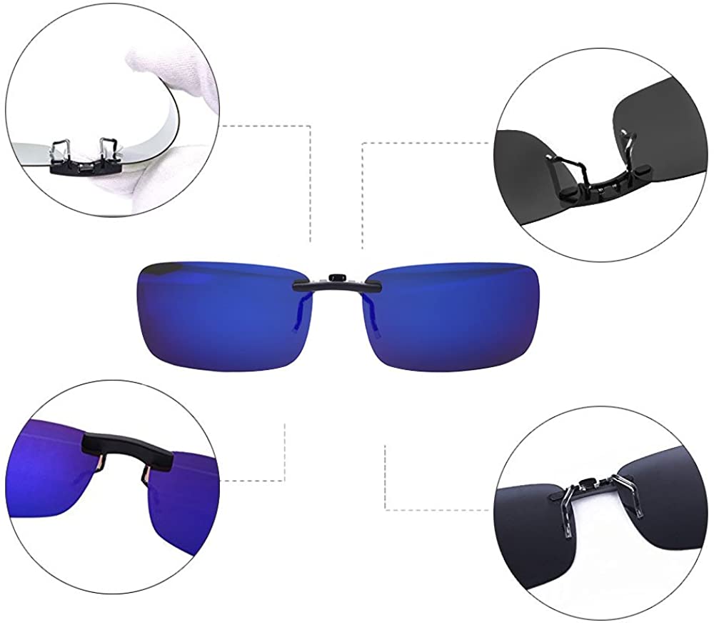 Polarized Clip-on Sunglasses Over Prescription Glasses Anti-Glare UV400-TERAISE