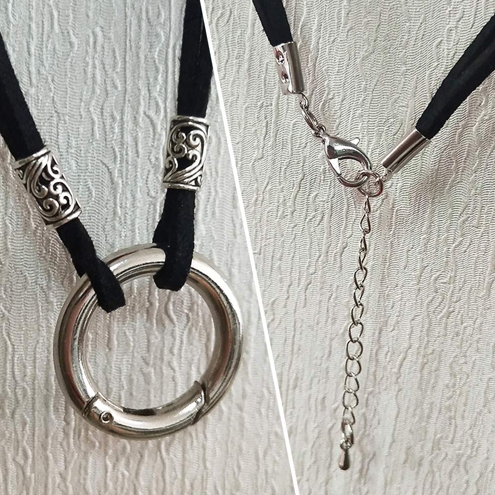 TERAISE Eyeglass Necklace Classic Fashion Metal Ring Sunglasses Necklace Glasses Holder Contains glasses cloth-TERAISE