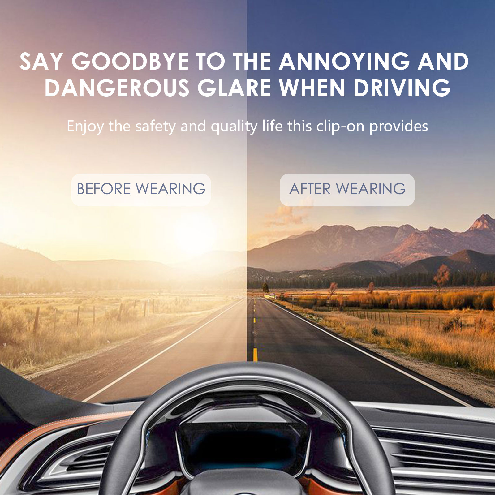 TERAISE Polarized Clip on Sunglasses Over Prescription Glasses Anti-Glare UV400-TERAISE