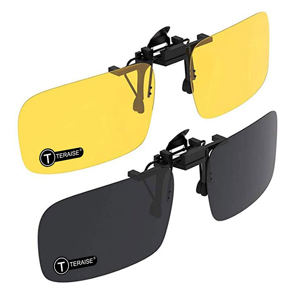 TERAISE Polarized Clip-on Sunglasses Over Prescription Glasses Anti-Glare UV400 