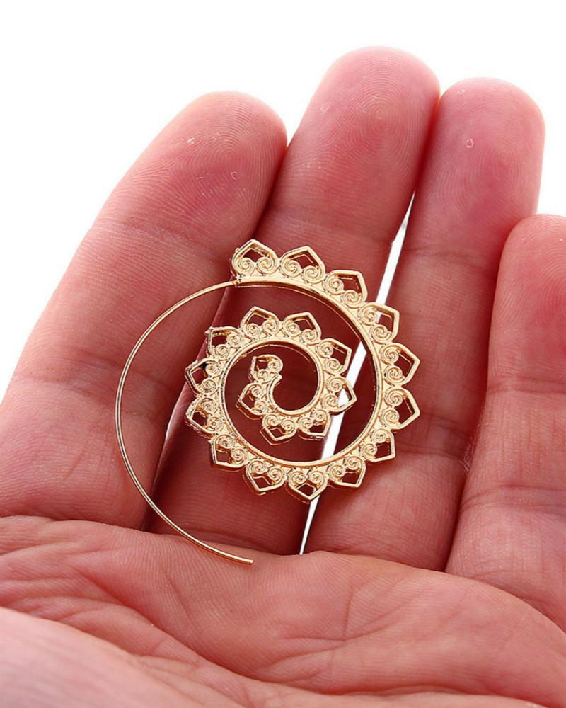 ExaggeratedAlloyRoundEarrings