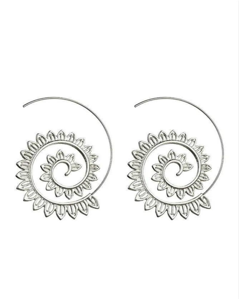 ExaggeratedAlloyRoundEarrings