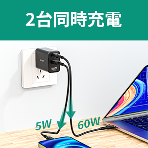 AUKEY　3in1 HDMI USB-C充電器 PA-H60　ブラック 3in1 HDMI USB-C充電器 PA-H60