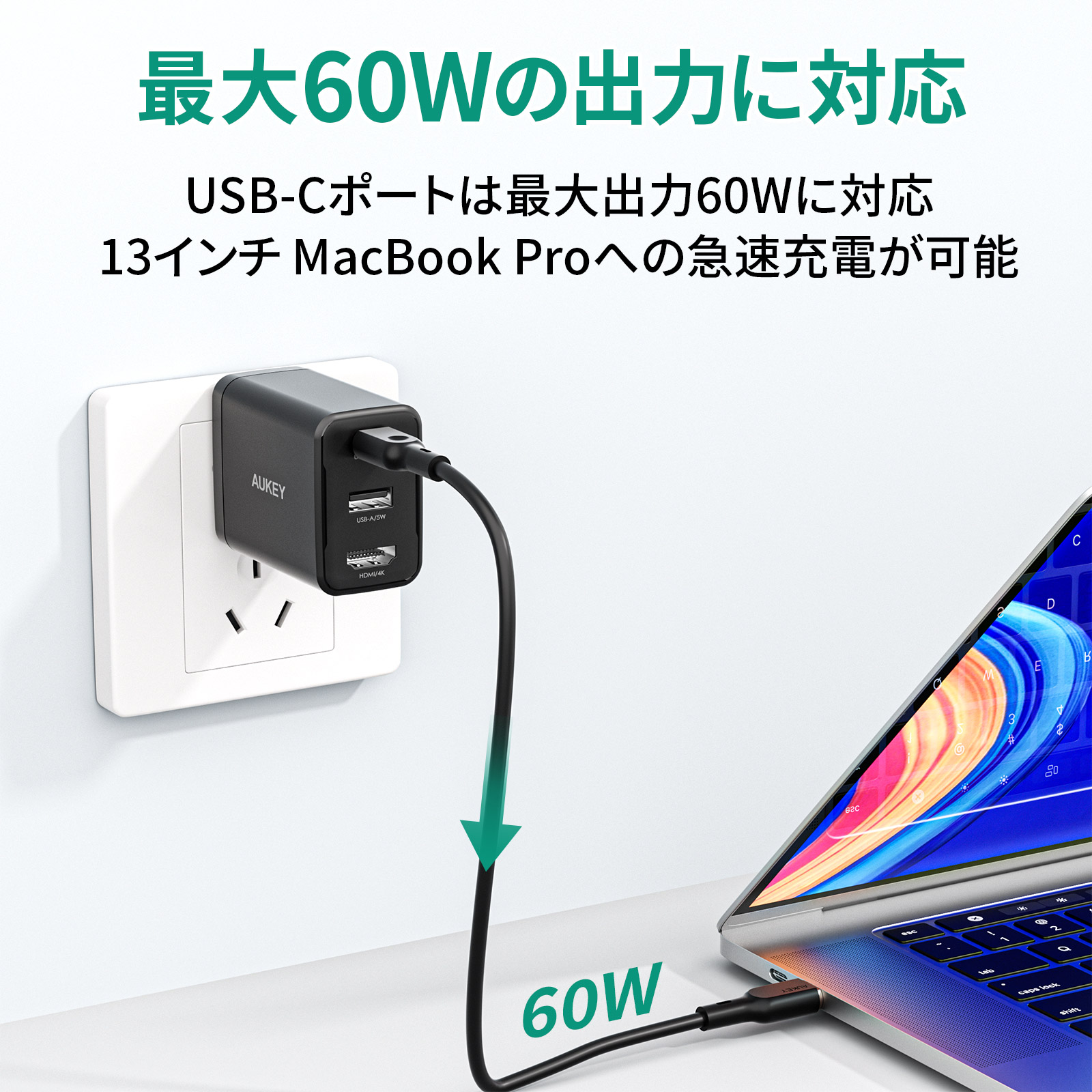 3in1 HDMI USB-C充電器 PA-H60