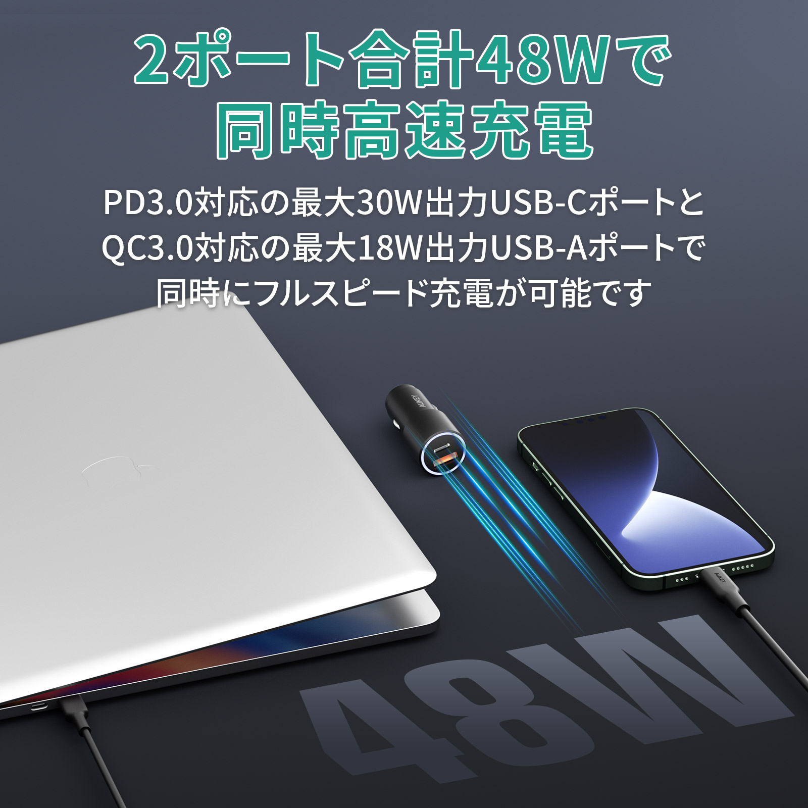 48W カーチャージャー CC-Y22