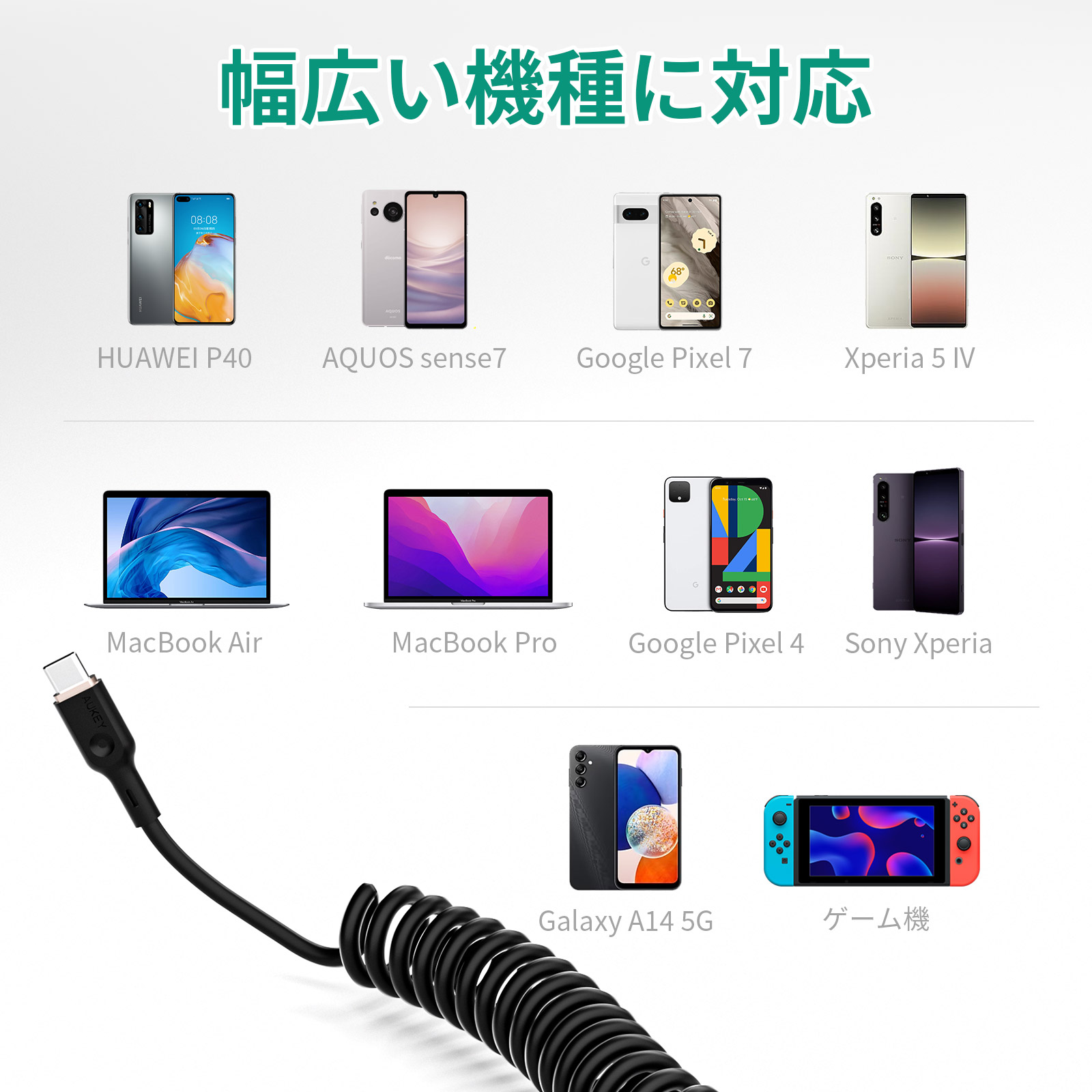 USB Type-C to C ケーブル CB-CC19