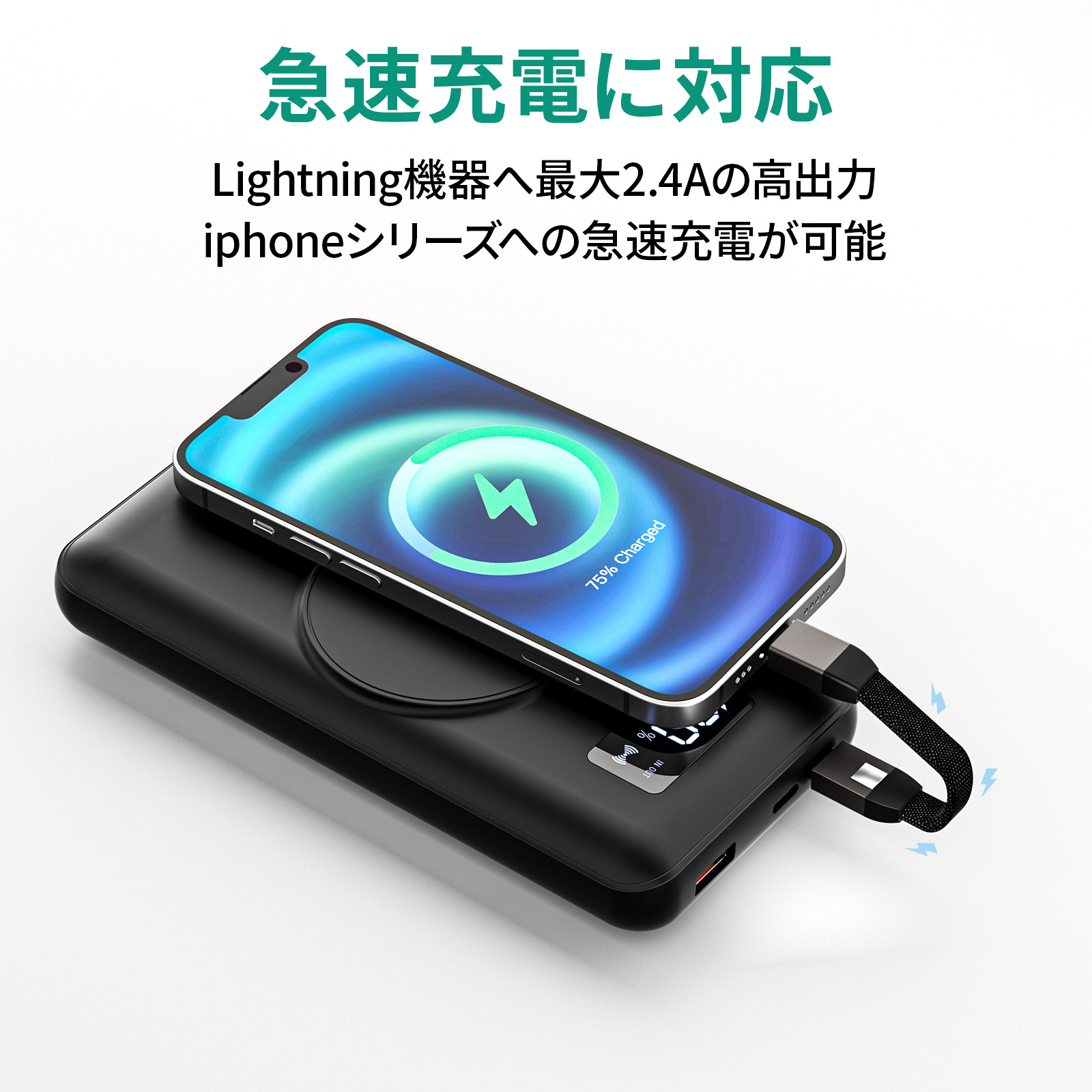 キーホルダー型USB-C to Lケーブル CB-CL16