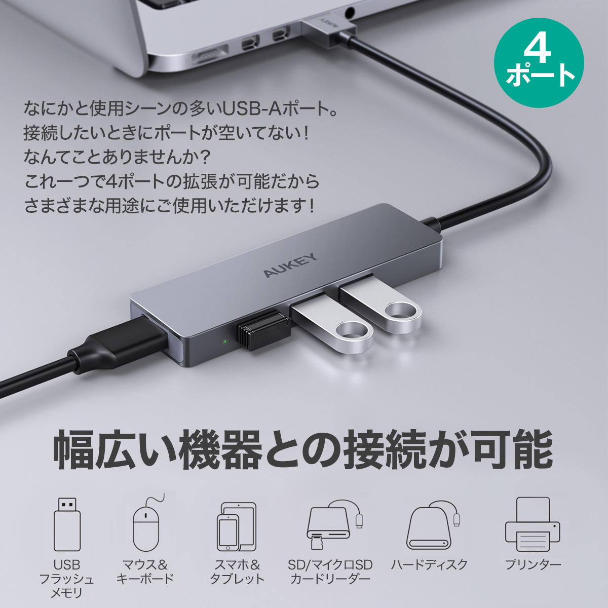USB3.0 ハブ CB-H36