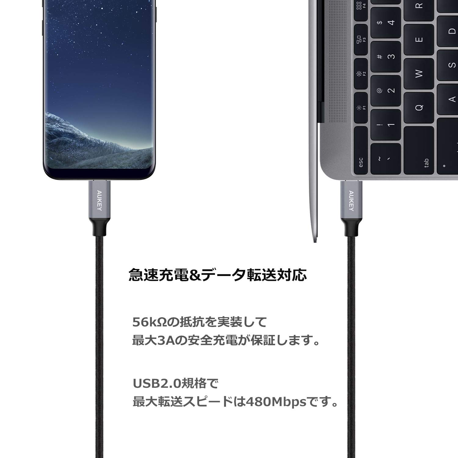 ディズニープリンセスのベビーグッズも大集合 USBケーブル タイプA to Lightning タイプC microUSB iPhone対応 充電  データ転送 AUKEY オーキー Impulse 3-in-1 CB-BAL5-BK medimind.com.au