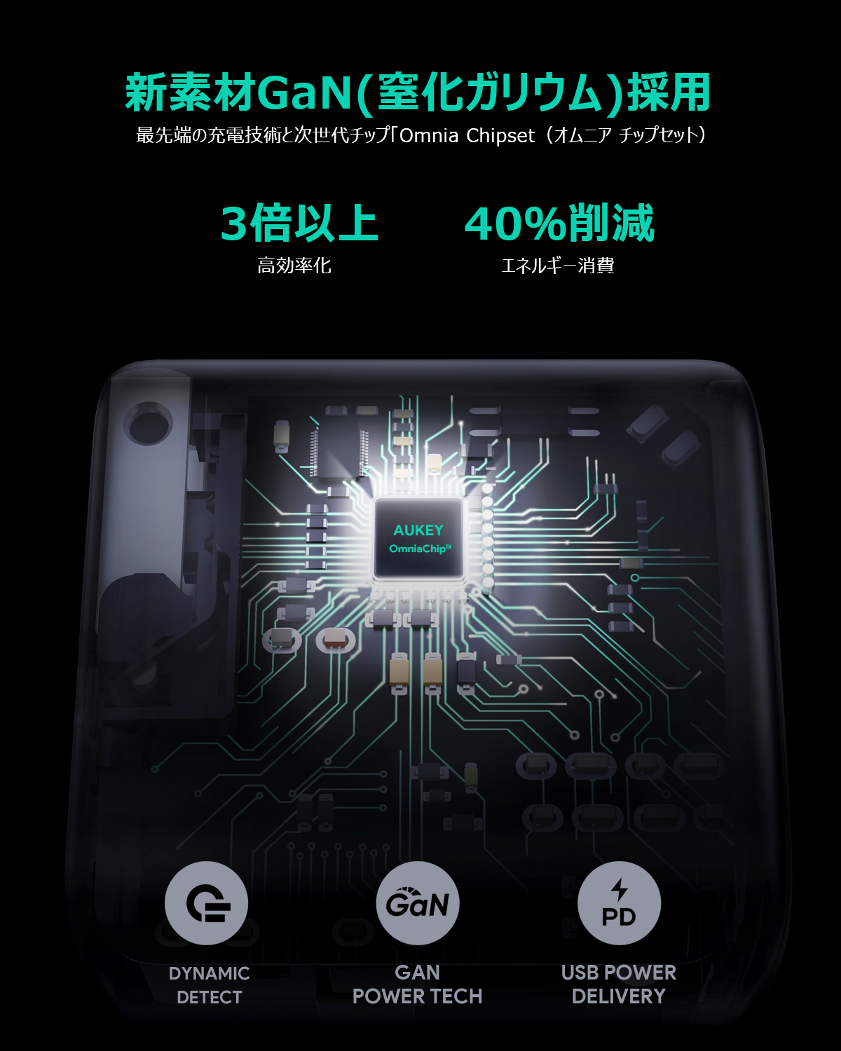 65W Omnia USB充電器 PA-B3