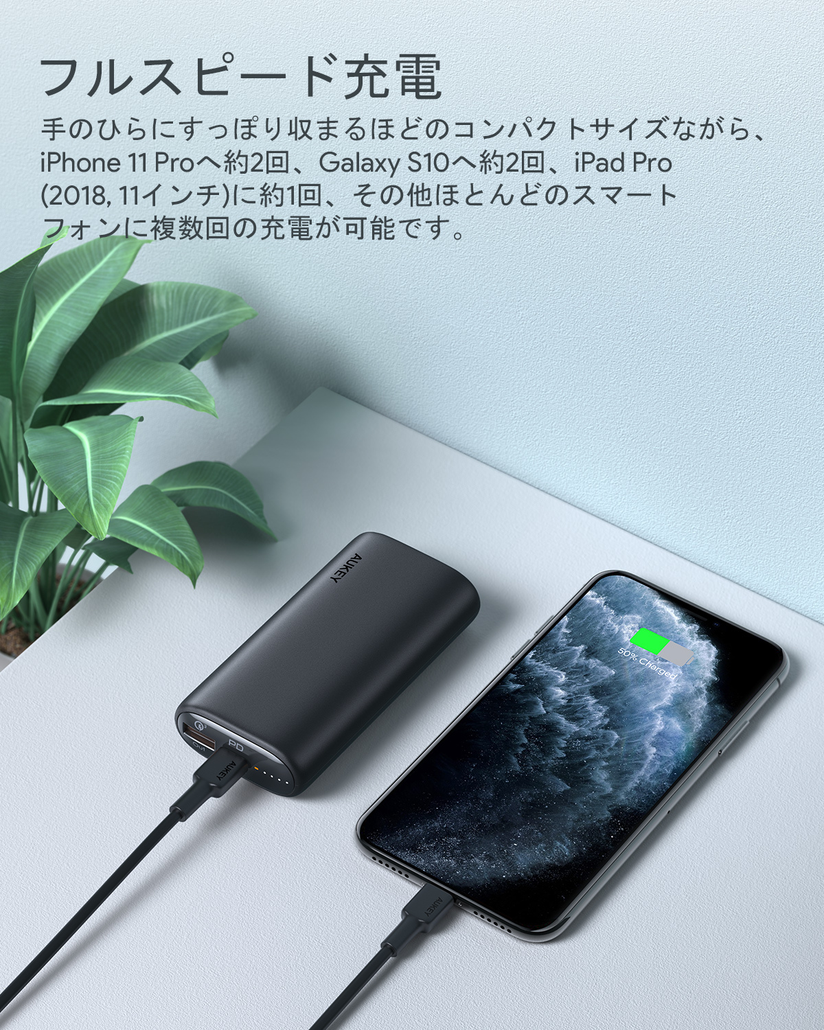 10000mAh モバイルバッテリー PB-Y36
