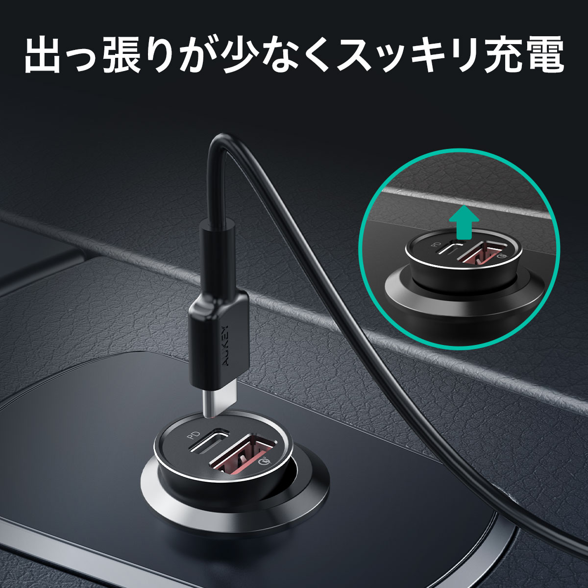 38W カーチャージャー CC-Q2