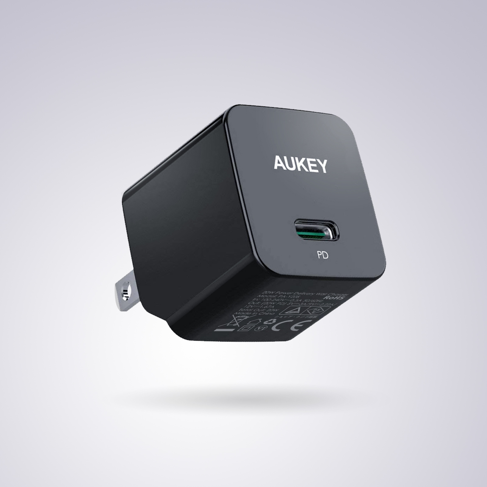 世界最小最軽量20W PD充電器 「PA-Y20S」 - AUKEY公式サイト