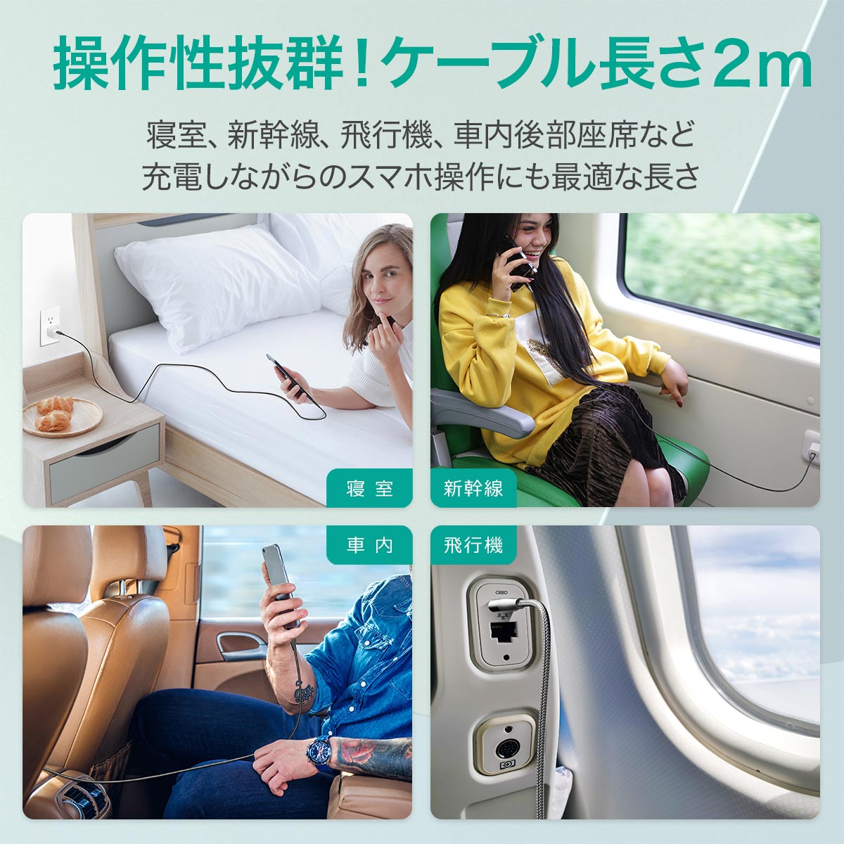 Impulse Series USB-C to USB-CケーブルCB-CC12 / CB-CC20