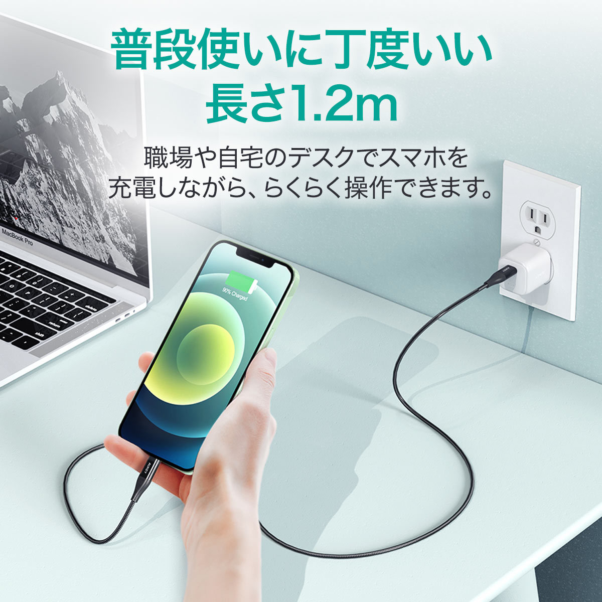 Impulse Series USB-C to Lightningケーブル（1.2m）CB-CL12