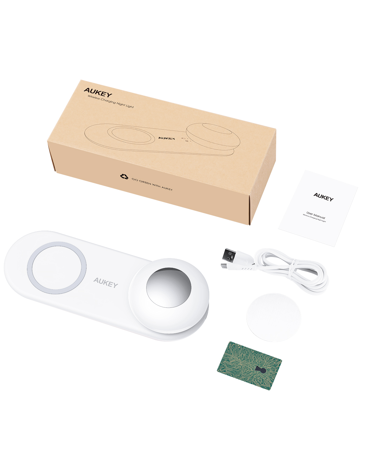 ワイヤレス充電機能付き ナイトライト LT-ST26