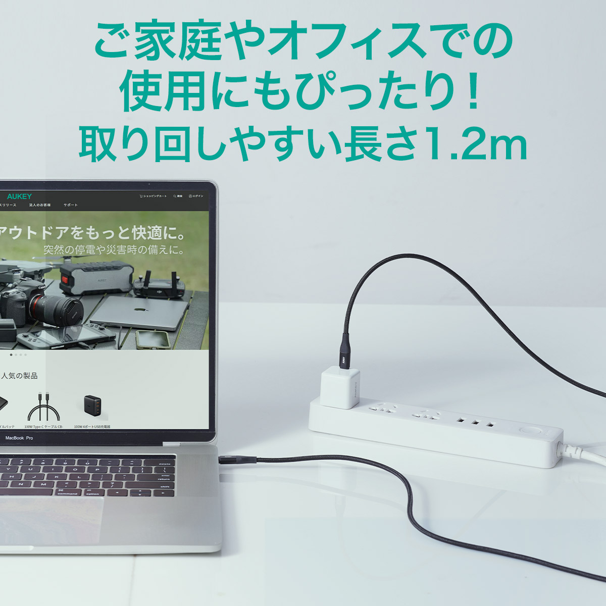 Impulse Series USB-C to USB-CケーブルCB-CC12 / CB-CC20